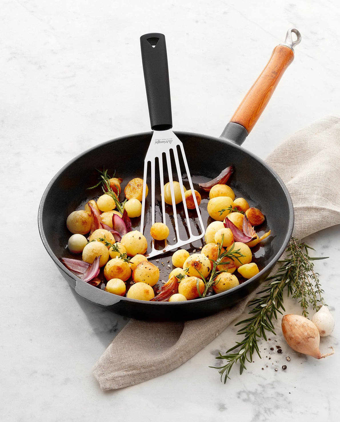 Triangle Stainless Steel Slotted Spatula 16 cm