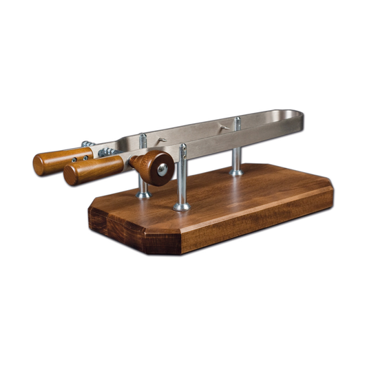Ambrogio Sanelli Ham Press, Stainless Steel on Wooden Base